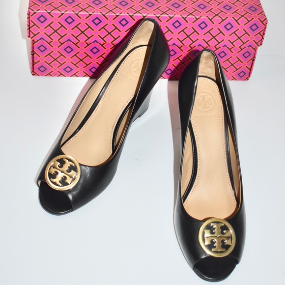 TORY BURCH BENTON 2 85MM PEEP TOE WEDGE - Picture 2 of 10